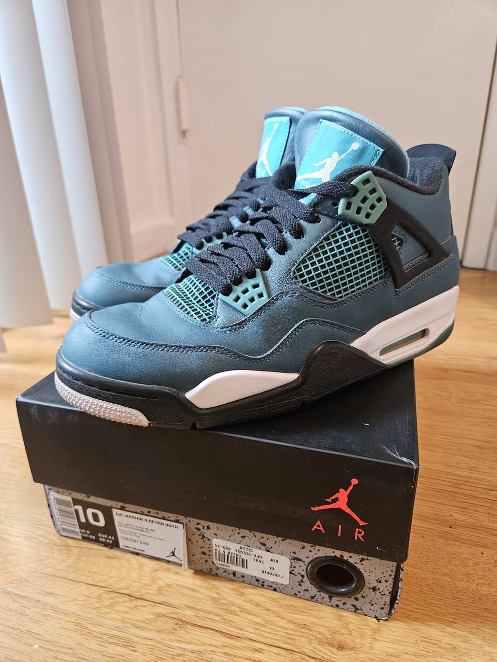 Jordan Air Jordan 4 Teal Retro High-Top Sneakers US 10